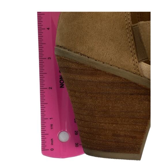 Dr. Scholl's Chaser Caged Stacked Heel Microfiber Open Toe Sandals Size 10M - Picture 6 of 9